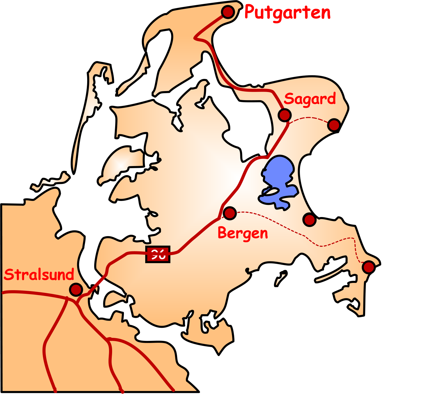 Putgarten Bergen 96 Stralsund Sagard Sassnitz Binz Sellin
