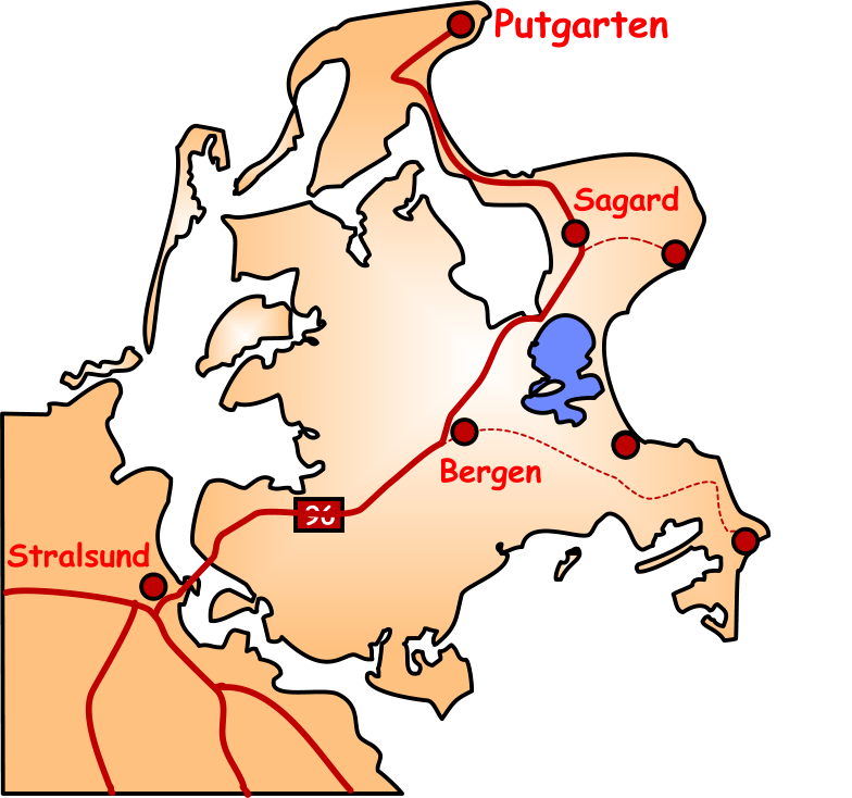 Putgarten Bergen 96 Stralsund Sagard Sassnitz Binz Sellin
